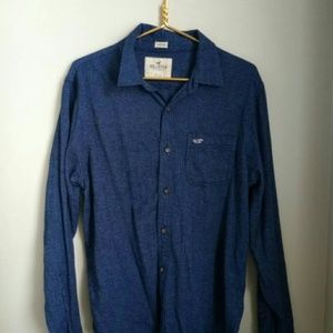 Hollister Dark Blue Buttoned down